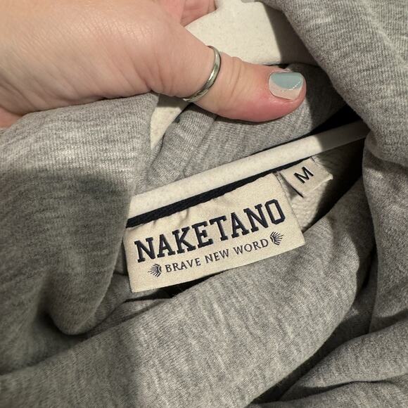 Naketano Gray Tunic Sweatshirt Cowl Neck Size Medium - Picture 6 of 8